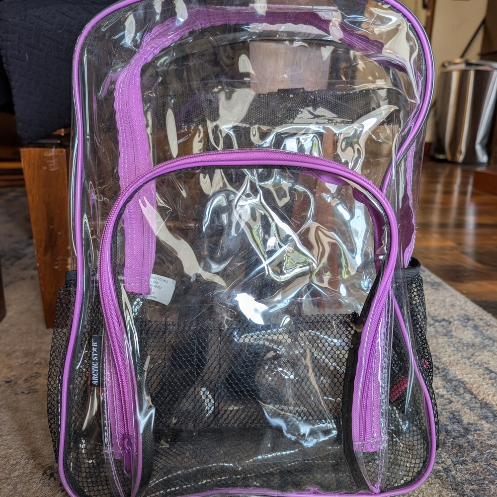 Artic Star Clear Purple Trim Backpack